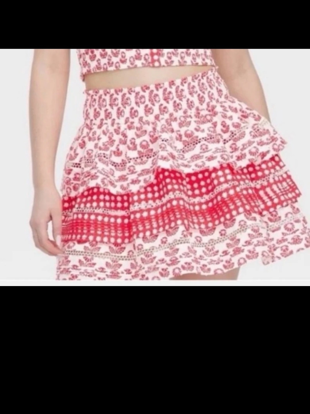 Roller Rabbit + Target collaboration 
Tiered mini skirt XS-M